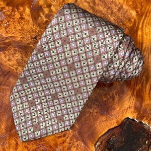 LANVIN PARIS Geometric Silk Tie